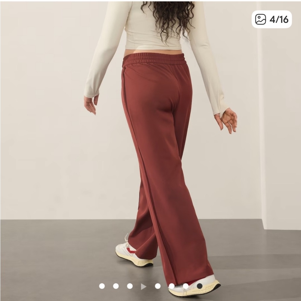 NWT Athleta Wide Leg Pants - Rust - Picture 5 of 11